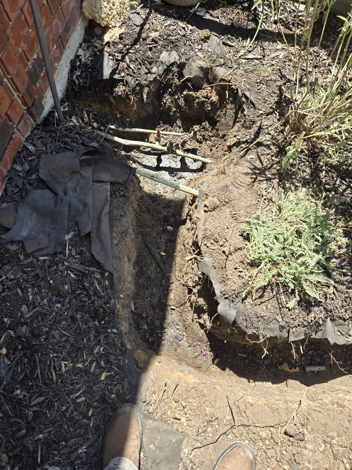 water service line replacement trench Mesquite TX